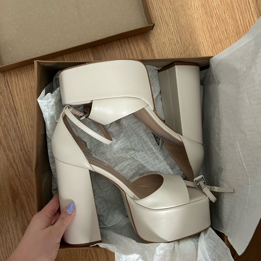 KASSIANI BONE LEATHER steve madden heels